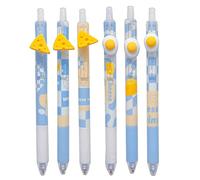 6X Cute Sea Cheese Gel Pen 0.5mm Black Neutral Pens Retractable Pens Smooth Writing Pen for School 6 Pieces Smooth Writing Pen 0.5mm Gel Pens Cute Sea Cheese Neutral Pens