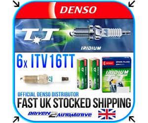6x DENSO ITV16TT IRIDIUM TT PLUGS FOR CHEVROLET TRAILBLAZER 4.2 AWD 09.01-09.08