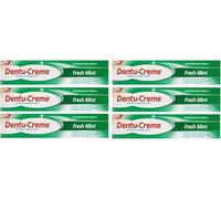 6X Dentu-Creme Fresh Mint Toothpaste Pack of 6 - Advanced Cavity Protection, Whitening & Fresh Breath Toothpaste, Fluoride Formula for Adults, Herbal Mint & Baking Soda, 75 ml | SterlingSquare