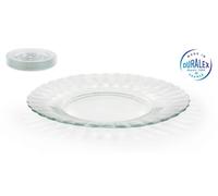 6x dessert plate side dinner glass shock resistant Duralex Paris 20.5cm
