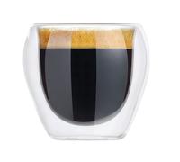 6x Double-Layer Espresso Lens 2er Set 80ml Borosilicate Glass Coffee Glass Cup
