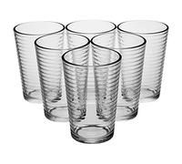 6X Drinking Cups Water Juice Cocktail Lemonade Dining Glasses Set (The Loop Set)