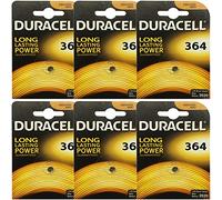 6x Duracell 364 1.5v Silver Oxide Watch Battery Batteries SW621SW D364 V364 SR60
