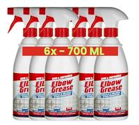 6x Elbow Grease Mould and Mildew Stain Remover Spray 700ml Powerful Bleach Cleaner for Bathrooms Kitchens Tiles and Outdoor Surfaces