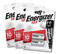 6x ENERGIZER 123 CR123 Batteries DL123 3V Lithium Photo Camera EXPIRY 12/2035
