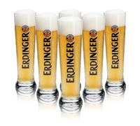 6x Erdinger Alkoholfrei Weizenbierglas 0,5L, Gläser, Bierglas, Markenglas, Weißbierglas (ohne Flaschenausgießer)