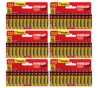6X Eveready Gold Aaa Alkaline Batteries, Pack Of 12 (72X Batteries In Total)