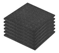 6x Fall Protection Tile Rubber Black Playground Floor Mat Carpet vidaXL