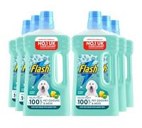 6X Flash All Purpose Cleaner Liquid Pet 1L - Multi-Surface Cleaning Solution for Pet Owners - Removes Tough Stains, Odours - Safe for Hard Floors, Tiles, Vinyl, Wood - Fresh Scent