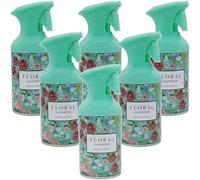 6x Floral Fragranced Room Spray - 3 Scents to Choose From - 250ml (Jasmine)