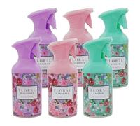 6x Floral Fragranced Room Spray - 3 Scents to Choose From - 250ml (Mix)