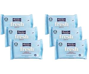 6x Flōralys - LidI | Spring Fresh - Wet Toilet Wipes/Tissues | Flushable | 42 Wipes per Pack [6 Pack Total 252 Wipes]