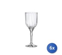 6X Florian Glass Transparent Goblet Transparent Base For Cocktail 24.5Cl
