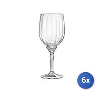 6X Florian Glass Transparent Goblet Transparent Base For Red Wine 53.5Cl