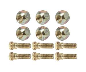 6x Front Wheel Studs & Nuts Replacement for Fordson Dexta & Super Ford 6610 7610 TW Tractor