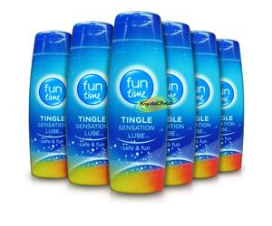 6x Fun Time Tingle Stimulating Lube Water Based Intimate Lubricant 75ml