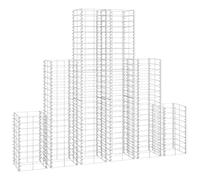 6x Gabions Garden Wall Stone Galvanized Wire 50/100/150 cm Basket Mesh vidaXL