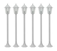 6x Garden Post Lights Outdoor Lamp E27 110 cm Aluminium Multi Colours vidaXL