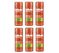 6x Gillette Fusion5 Ultra Sensitive Men's Shaving Gel 75ml