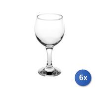 6x Glass Goblets Bistro Model Water, 22.5Cl, Transparent, H 16Cm, Diameter
