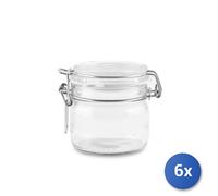 6X Glass Jars Fido Bowl Airtight Lid Gr125 Bormioli Rocco