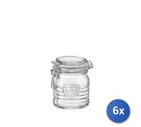 6X Glass Jars With Lid Officina1825 0.35 Liters Transparent Bormioli Rocco
