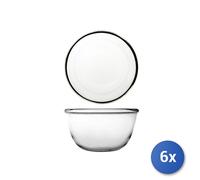 6x Glass Transparent Cocoon Cups 06cm