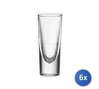6X Glasses For Amaro In Transparent Glass With Stripe, 15Cl