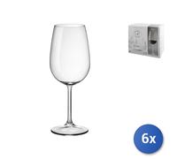 6x Glasses In Transparent Glass Reserve For Bordeaux Cl54