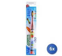 6x Gum Kids Junior Toothbrush 7-9 Years With Light
