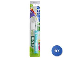 6X Gum Toothbrush Kids 3-6 Years