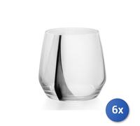 6X H&H Glass Ink Cup Transparent With Black Color Shades Cl 37