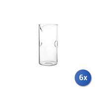6x H&h Pitchers Fingers In Borosilicate Glass Lt 0.32