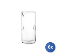 6x H&h Pitchers Fingers In Borosilicate Glass Lt 0.71