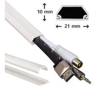 6x Hama PVC Cable Duct Self-Adhesive Cable Rail Base Wall Floor Channel TV PC