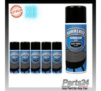 6x Hammerite Matt Black Barbecue BBQ Paint Aerosol Durable Heat Resistant