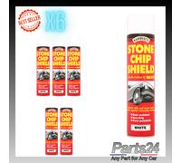 6x Hammerite Stone Chip Shield White 600ml Moisture Rust Protection Spray Paint