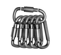 6X Heavy Duty Carabiner Clip Hook D-Ring Screw Lock - The Ultimate Outdoor Rock Buckle for All Your Adventures