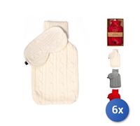 6X Hot Water Bottles In Rubber And Knitted Covers Lt2, H&H
