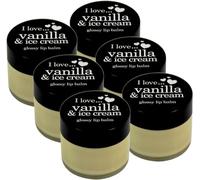 6x I Love Vanilla & Ice Cream Glossy Lip Balm 15ml
