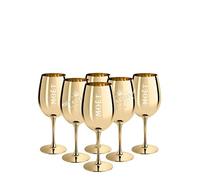 6x Ice Imperial champagne glass, pure glass, colour: gold, Moet and Chandon champagne glass.