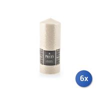 6X Ivory Wax Stubs 8X20 Cm