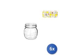 6X Jars 4 Seasons Bormioli Gr 250, Transparent Glass
