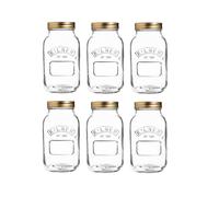 6x Kilner 1L Screw Top Preserve Jars Food Storage Jams Pickles Chutney