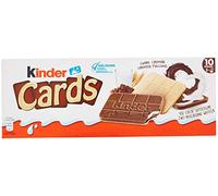 3x Kinder Cards Italian Wafer Biscuit Cookies Biscuits Cookies with Milk & White Chocolate 128g New!