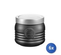 6x Kitchen Storage Jars Officina1825 0,75 Anthracite Gray Bormioli Rocco