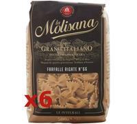 6X LA MOLISANA Butterfly Small Blue Striped Wheat Full Decorticated Stone 3,0kg