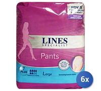 6X Lines Specialist For Incontinence Pants Plus Large 7 Pieces