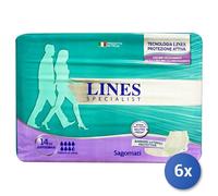 6X Lines Specialist For Incontinence Shaped Super/Maxi 12 Pieces