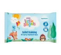6X Little Angels Toilet Training Lightly Frangranced Wipes 80 Pack